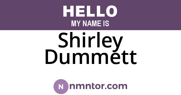 Shirley Dummett