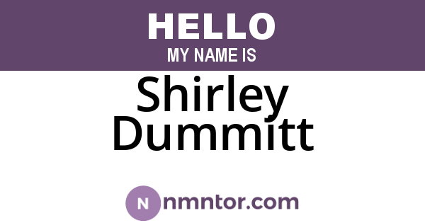 Shirley Dummitt