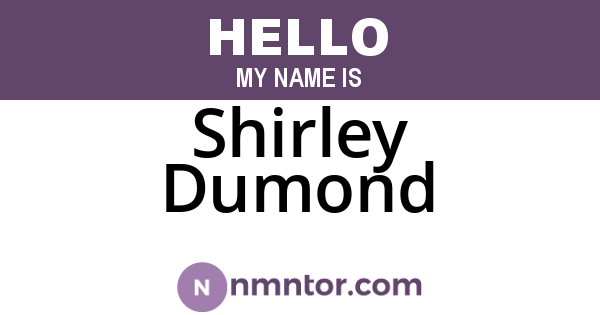 Shirley Dumond