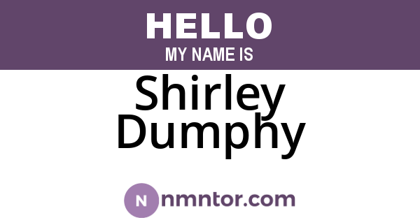 Shirley Dumphy