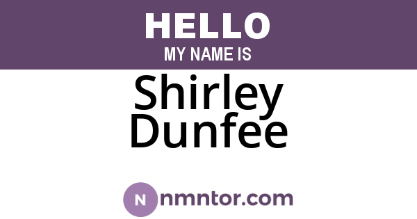 Shirley Dunfee