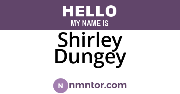 Shirley Dungey
