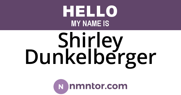 Shirley Dunkelberger
