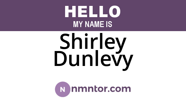 Shirley Dunlevy