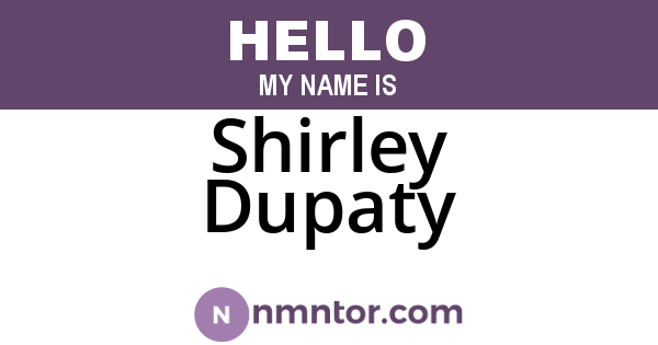 Shirley Dupaty