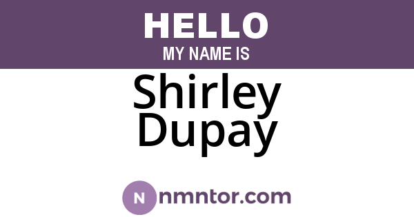 Shirley Dupay