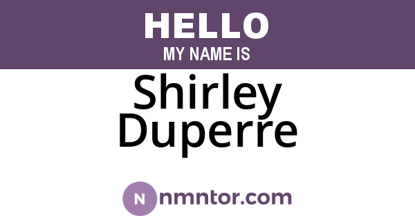 Shirley Duperre