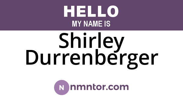 Shirley Durrenberger