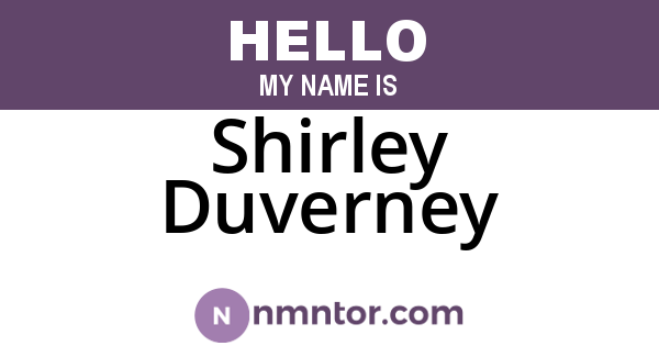 Shirley Duverney