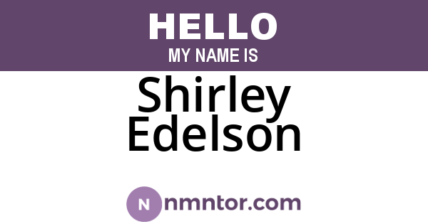 Shirley Edelson