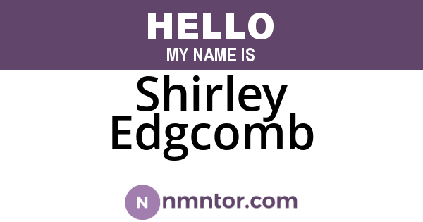 Shirley Edgcomb