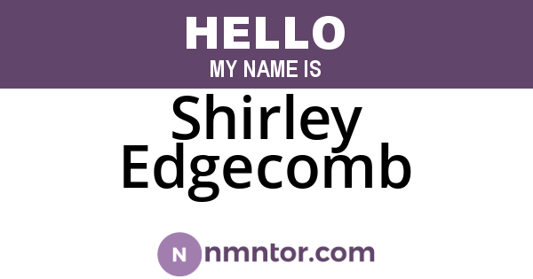 Shirley Edgecomb