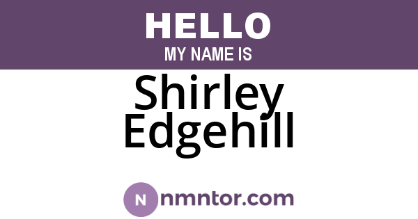 Shirley Edgehill