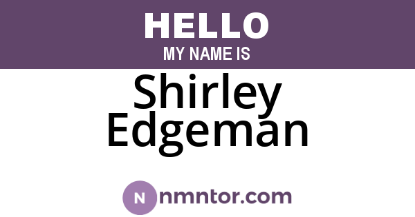 Shirley Edgeman