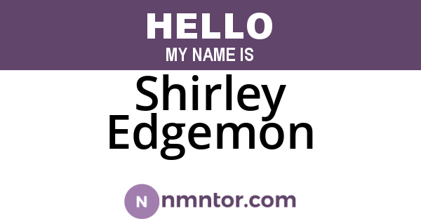 Shirley Edgemon