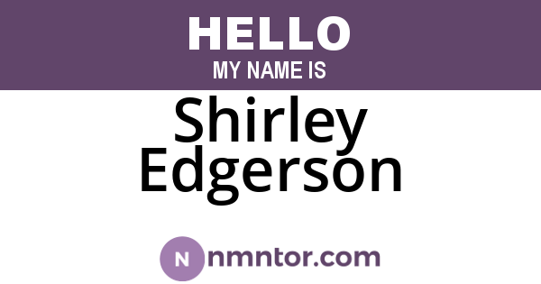 Shirley Edgerson