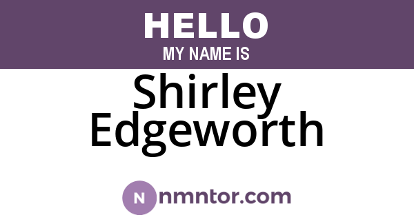 Shirley Edgeworth