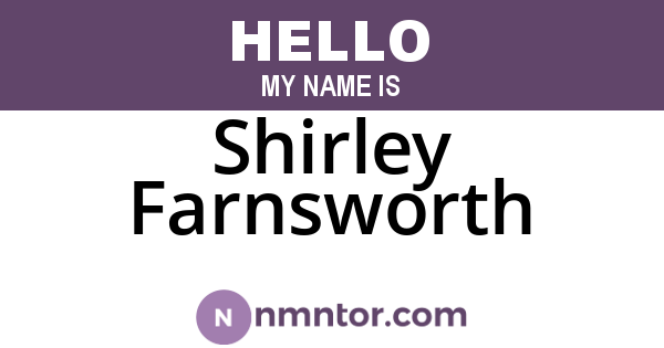 Shirley Farnsworth