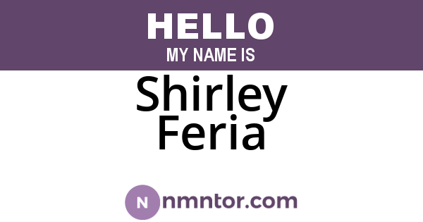 Shirley Feria