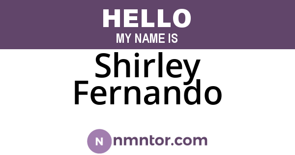 Shirley Fernando