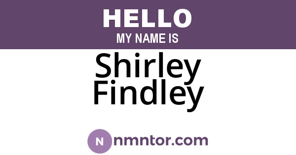 Shirley Findley