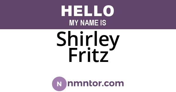 Shirley Fritz