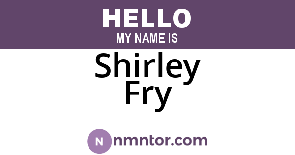 Shirley Fry