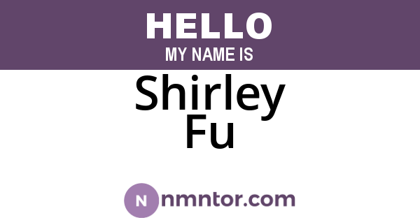 Shirley Fu