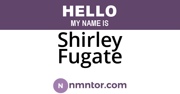 Shirley Fugate