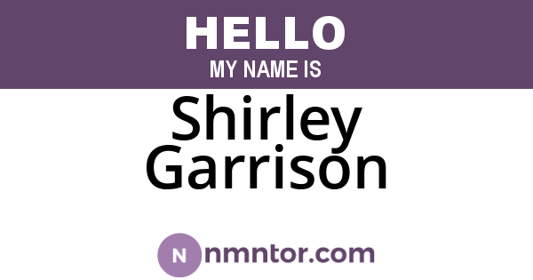 Shirley Garrison