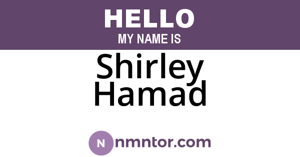 Shirley Hamad