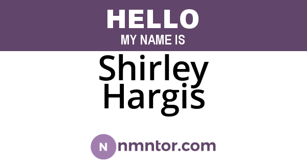 Shirley Hargis
