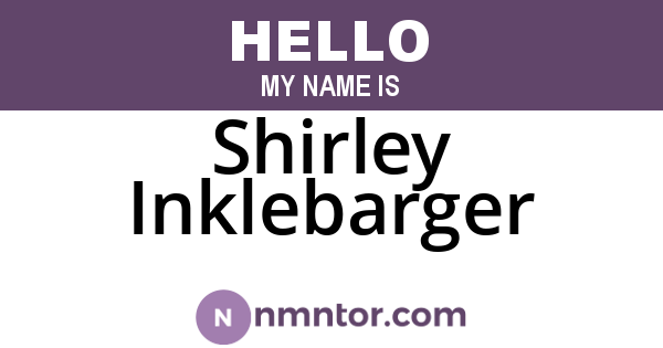 Shirley Inklebarger