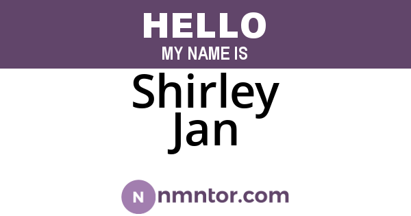 Shirley Jan