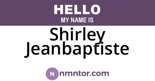 Shirley Jeanbaptiste