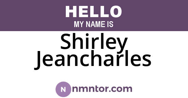 Shirley Jeancharles