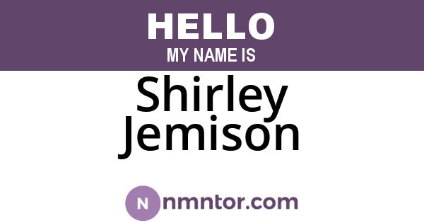 Shirley Jemison