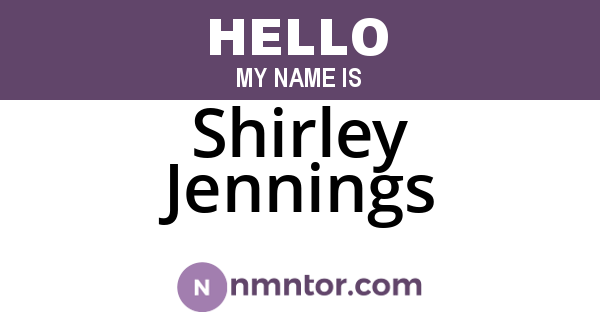 Shirley Jennings