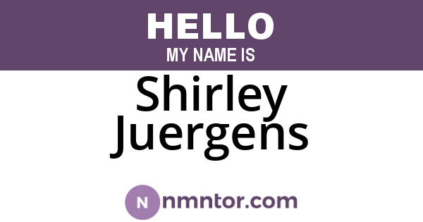 Shirley Juergens