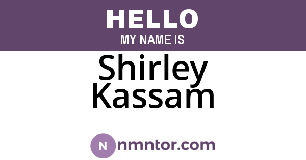 Shirley Kassam
