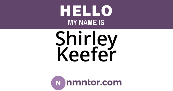 Shirley Keefer