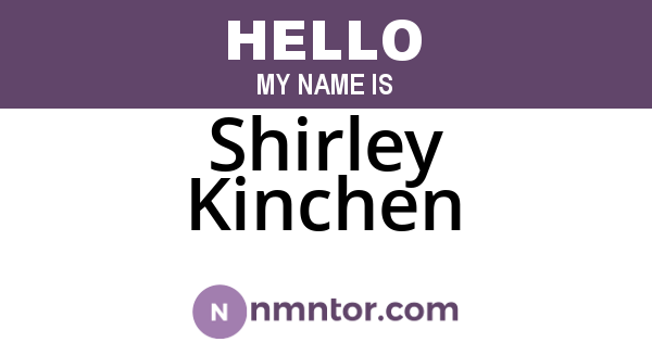 Shirley Kinchen