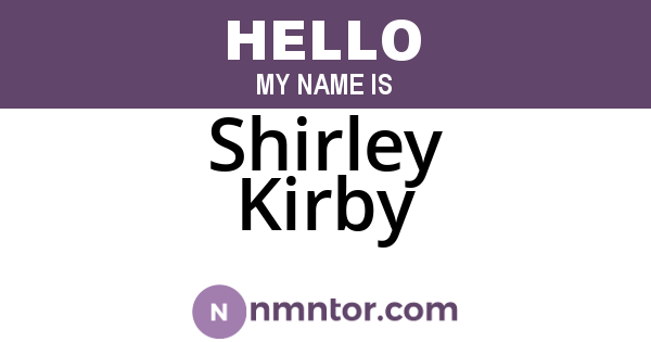 Shirley Kirby