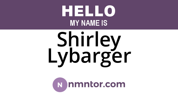 Shirley Lybarger