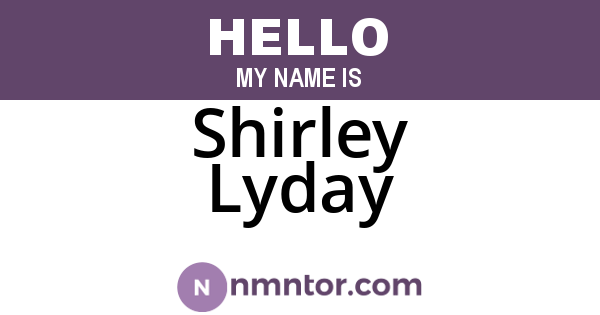 Shirley Lyday