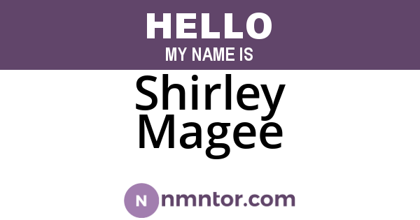 Shirley Magee