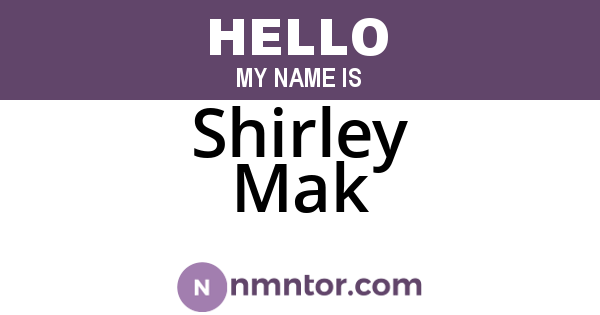 Shirley Mak