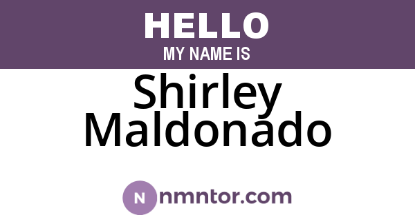 Shirley Maldonado