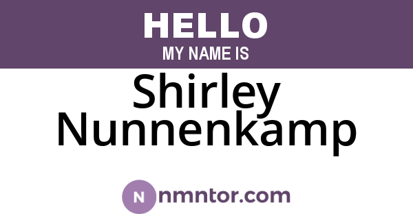 Shirley Nunnenkamp