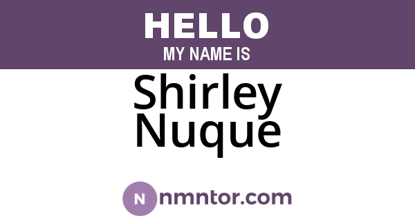 Shirley Nuque